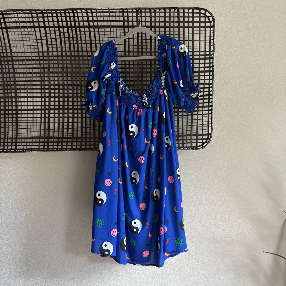 Dressed in LALA Blue Yin Yang Dress